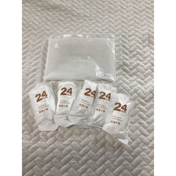 24 Hour Disposable Portable Womens Underwear Size XL 5-Pack Travel lingerie New - Picture 1 of 2